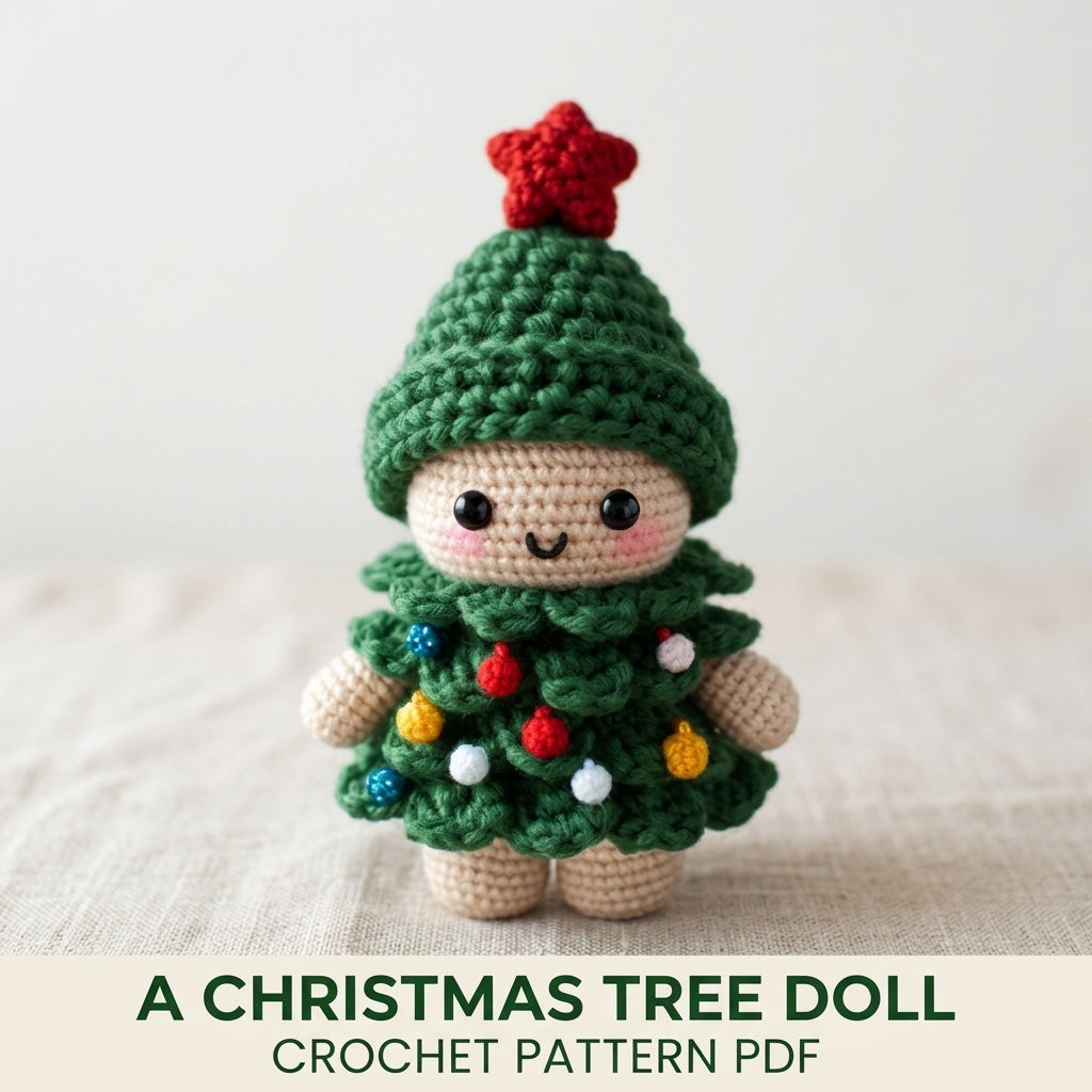 Christmas Tree Doll Amigurumi Crochet Pattern PDF – Holiday Toy