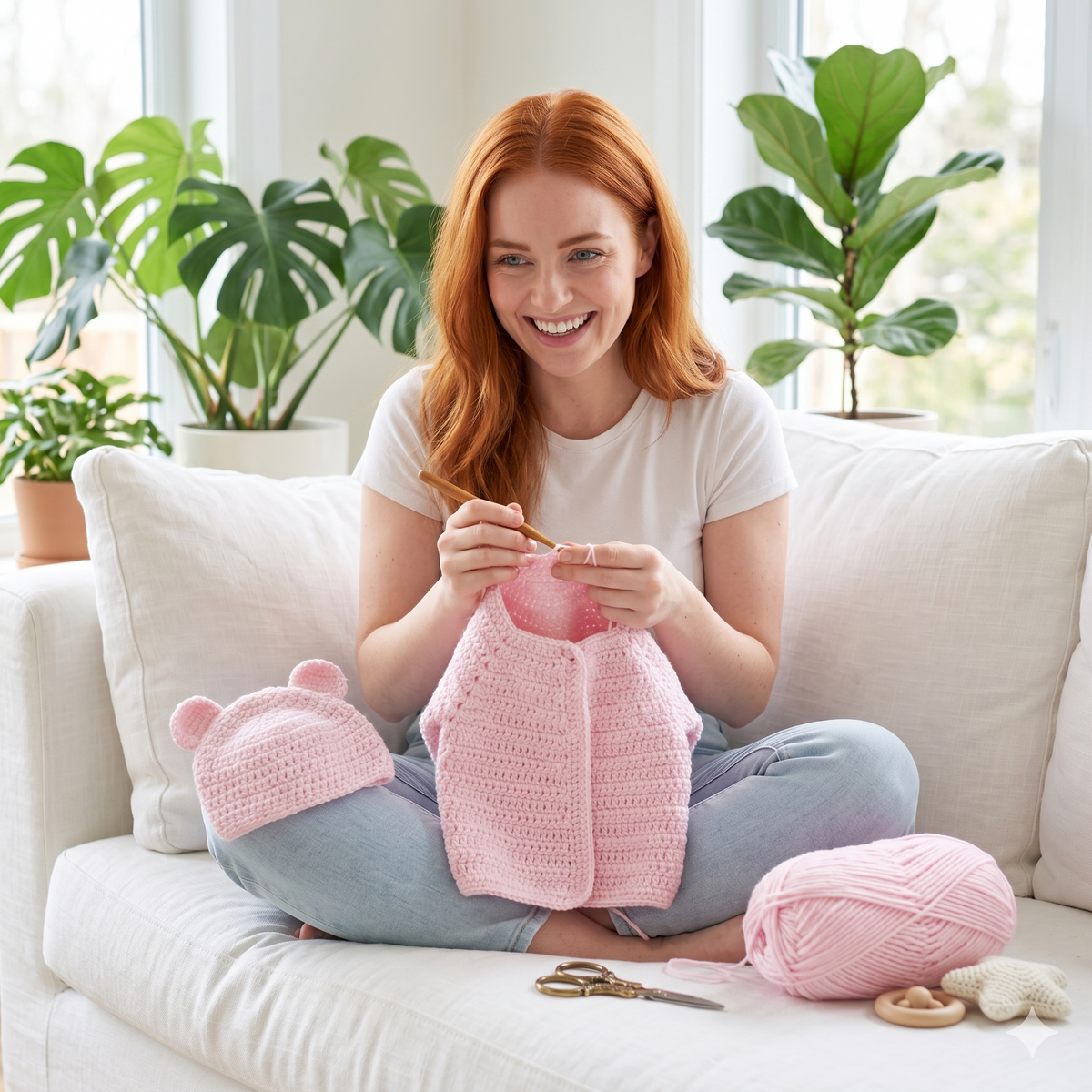 CROCHET PATTERN: Baby Cardigan & Teddy Bear Hat Set | Newborn Sweater Pattern | PDF Instant Download