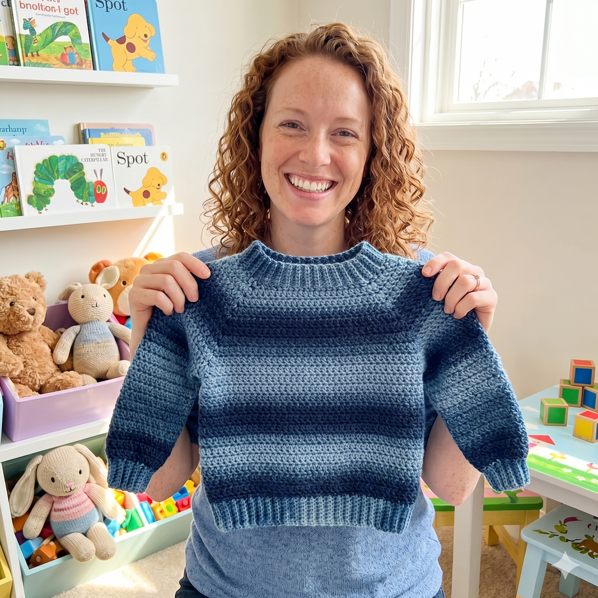 CROCHET PATTERN & VIDEO/ Athabasca Falls Children's Pullover, Easiest Children's Crochet Sweater, Easy Children's Pullover Pattern, Beginner