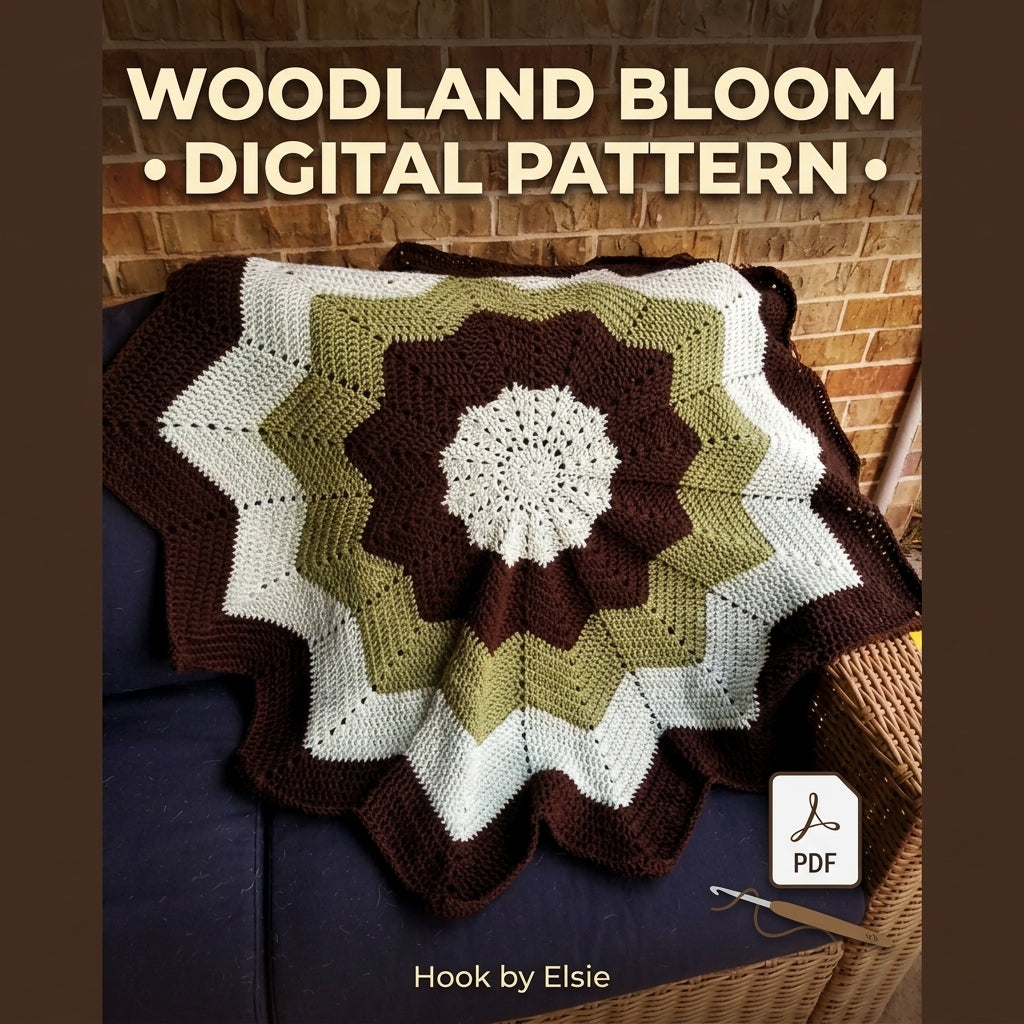 Woodland Bloom Star Blanket Crochet Pattern