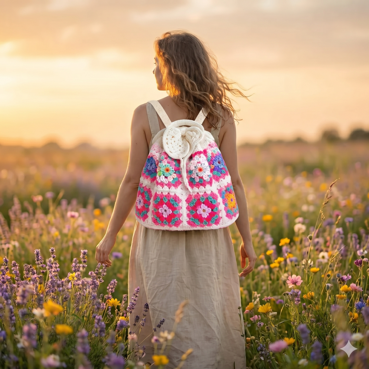 Crochet Backpack Pattern PDF, Granny Square Backpack Pattern, Boho Crochet Bag Pattern, Beginner Crochet Backpack, DIY Crochet Bag Tutorial