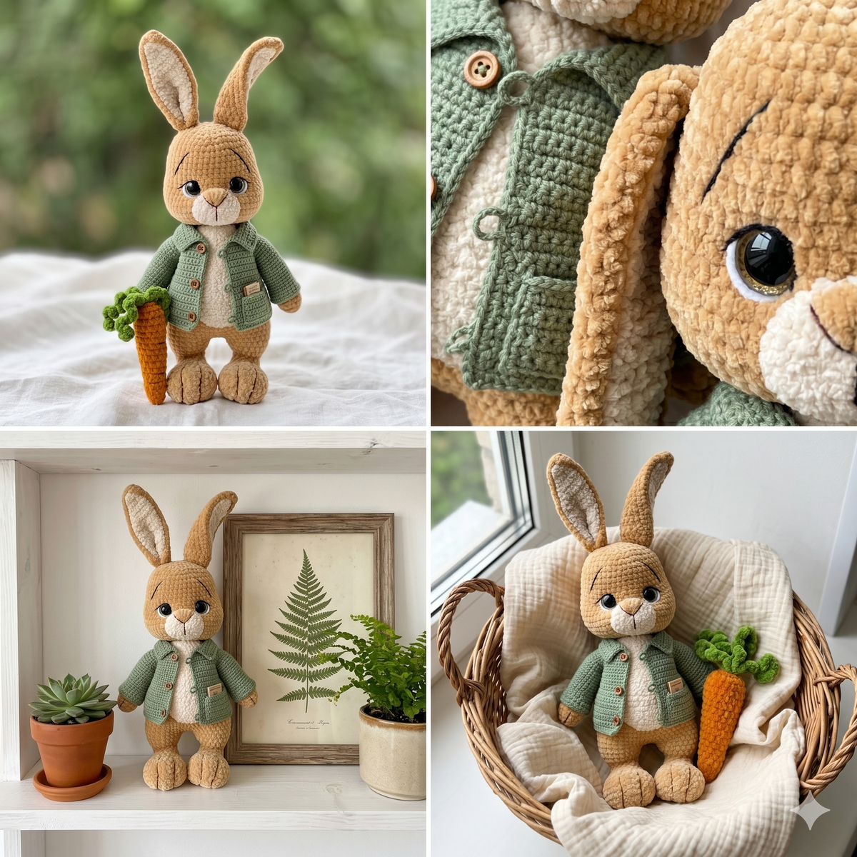 Crochet Bunny Pattern: DIY stuffed animals and plushies (PDF Pattern)