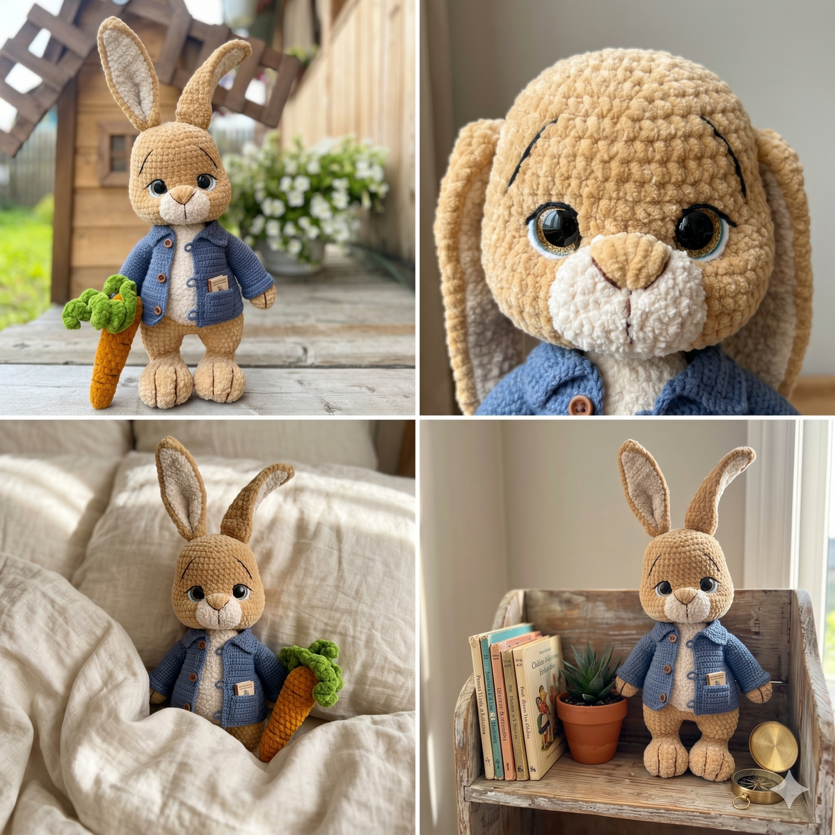 Crochet Bunny Pattern: DIY stuffed animals and plushies (PDF Pattern)