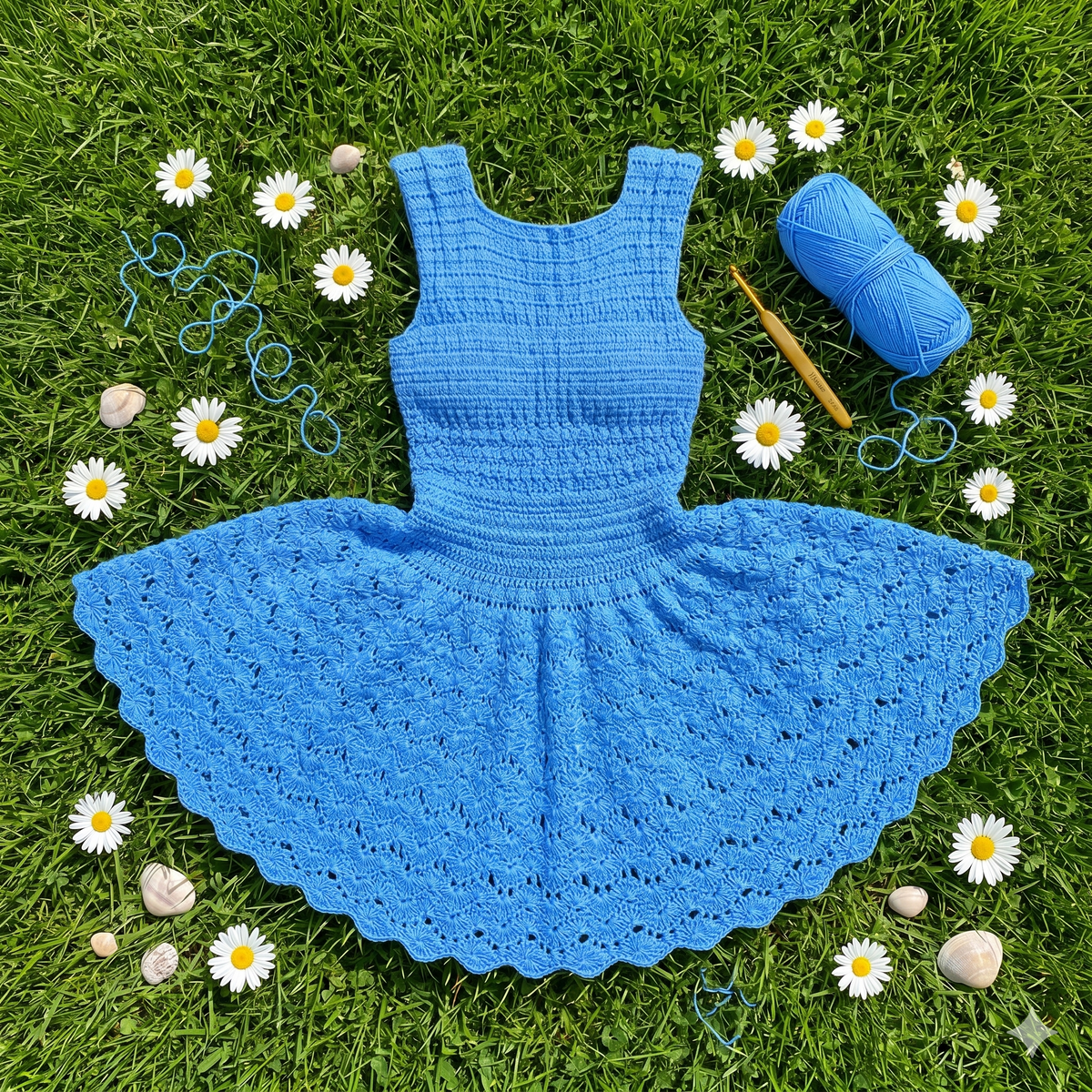 Crochet Dress PDF pattern + Video Tutorial - Summer Dress