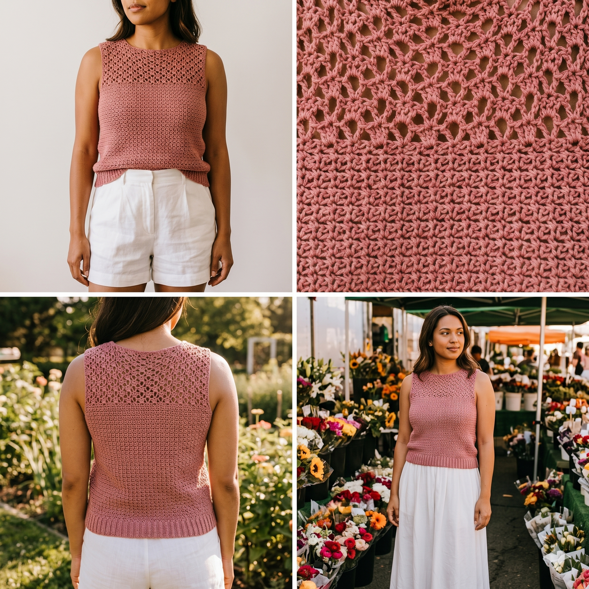 Summer Crochet Top Pattern, Chantilly Crochet Summer Top, Crochet Lace Top, Sleeveless Crochet Top, Summer Crochet Top PDF Crochet Pattern