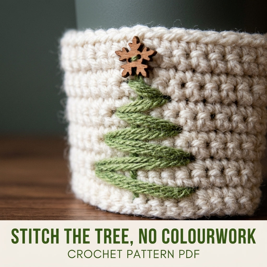 Christmas Tree Cup Cozies Crochet Pattern PDF – Quick Holiday Gift