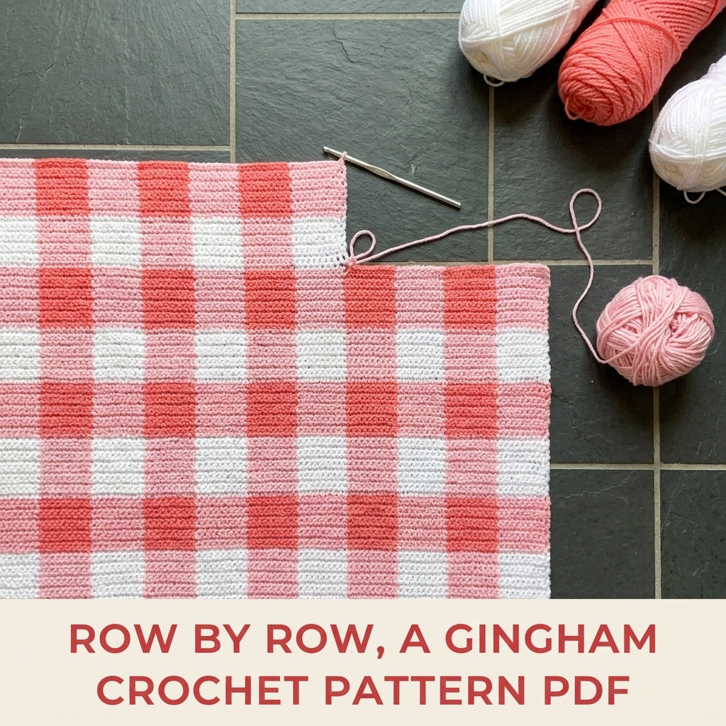 Pink Gingham Baby Blanket Crochet Pattern PDF – Crochet Gingham Afghan