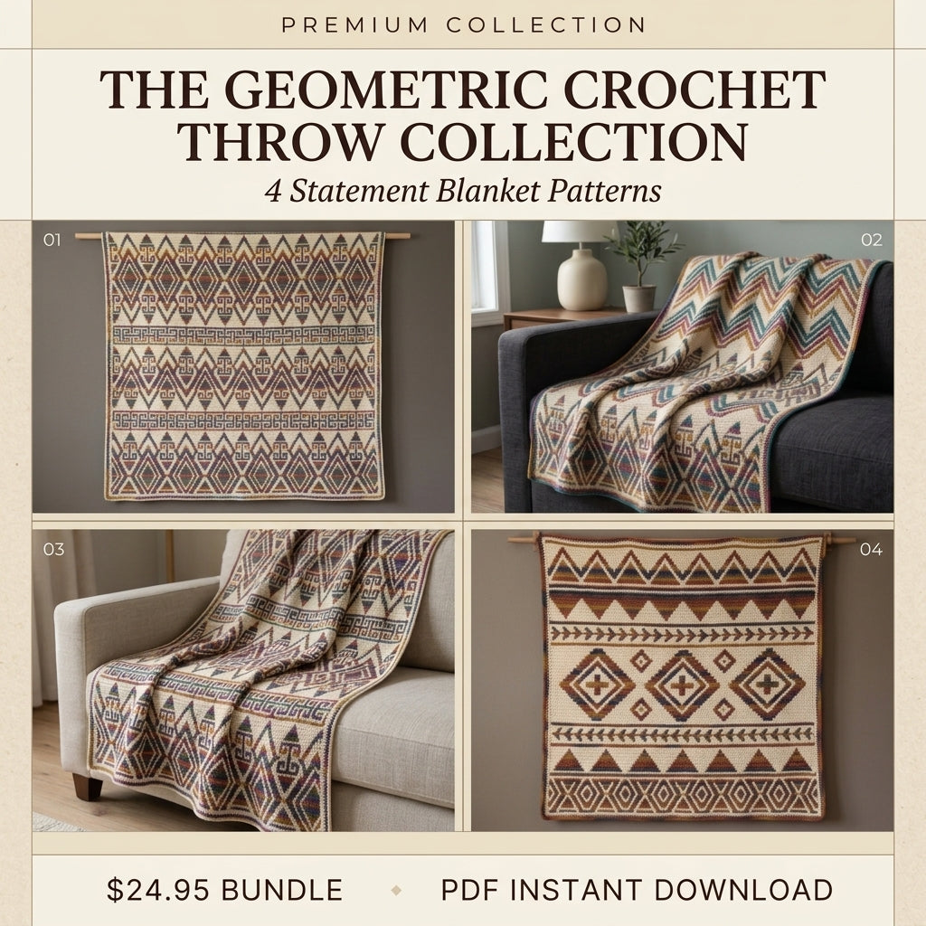 4 Best-Selling Crochet Blanket Patterns Bundle – PDF Download