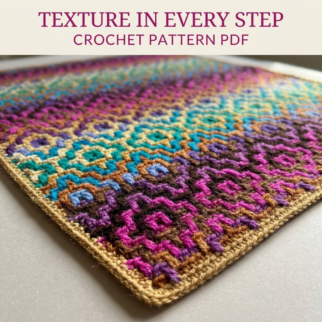 Jewel Mosaic Diamond Blanket Crochet Pattern PDF – Bold Mosaic Crochet Throw