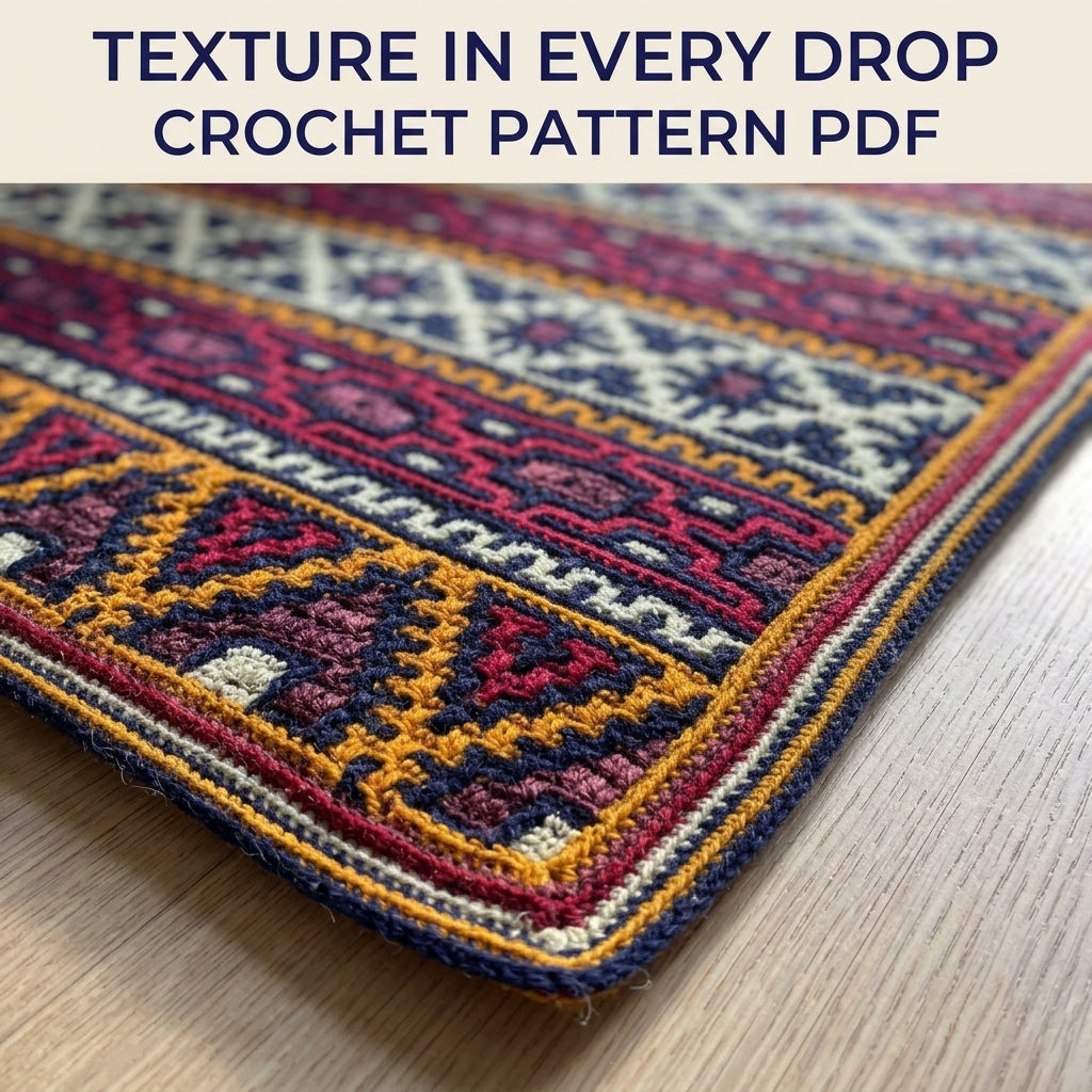Kilim Mosaic Crochet Blanket Crochet Pattern PDF – Overlay Mosaic Afghan