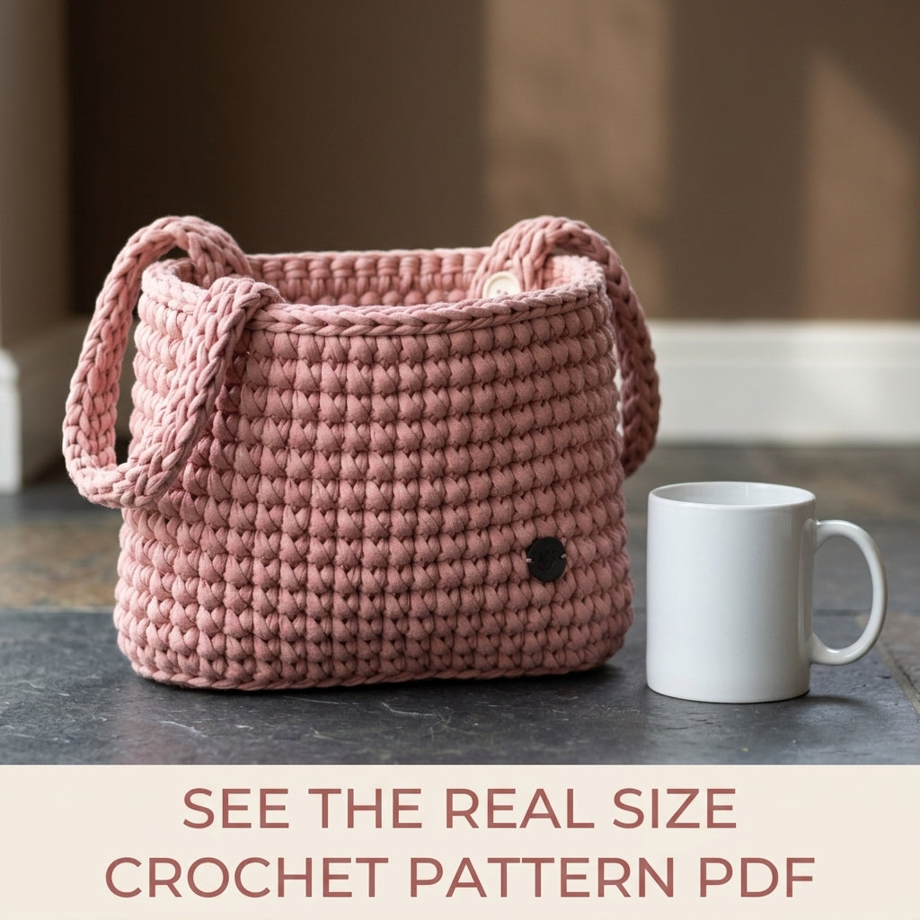 Chunky Car Seat Basket Crochet Pattern PDF – Headrest Hanging Organizer