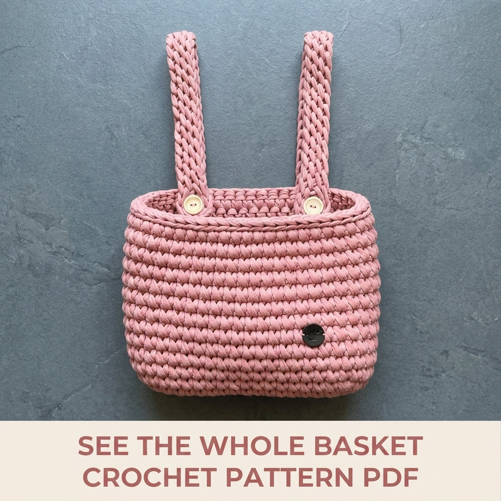 Chunky Car Seat Basket Crochet Pattern PDF – Headrest Hanging Organizer