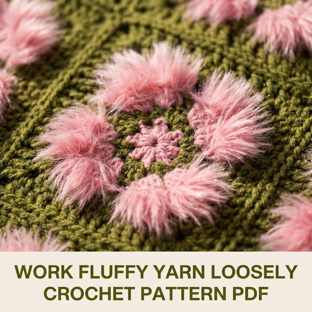 Fluffy Flower Granny Cardigan Crochet Pattern PDF – Boxy Granny Square Jacket