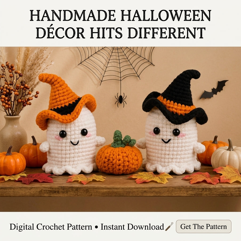 Halloween Amigurumi Crochet Pattern — Ghost and Pumpkin Duo, 2 Patterns in 1, Beginner Friendly, US Terms, PDF Download