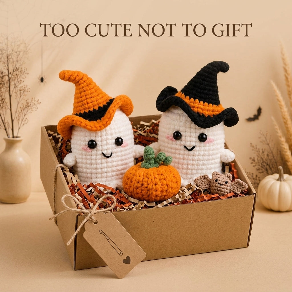 Halloween Amigurumi Crochet Pattern — Ghost and Pumpkin Duo, 2 Patterns in 1, Beginner Friendly, US Terms, PDF Download