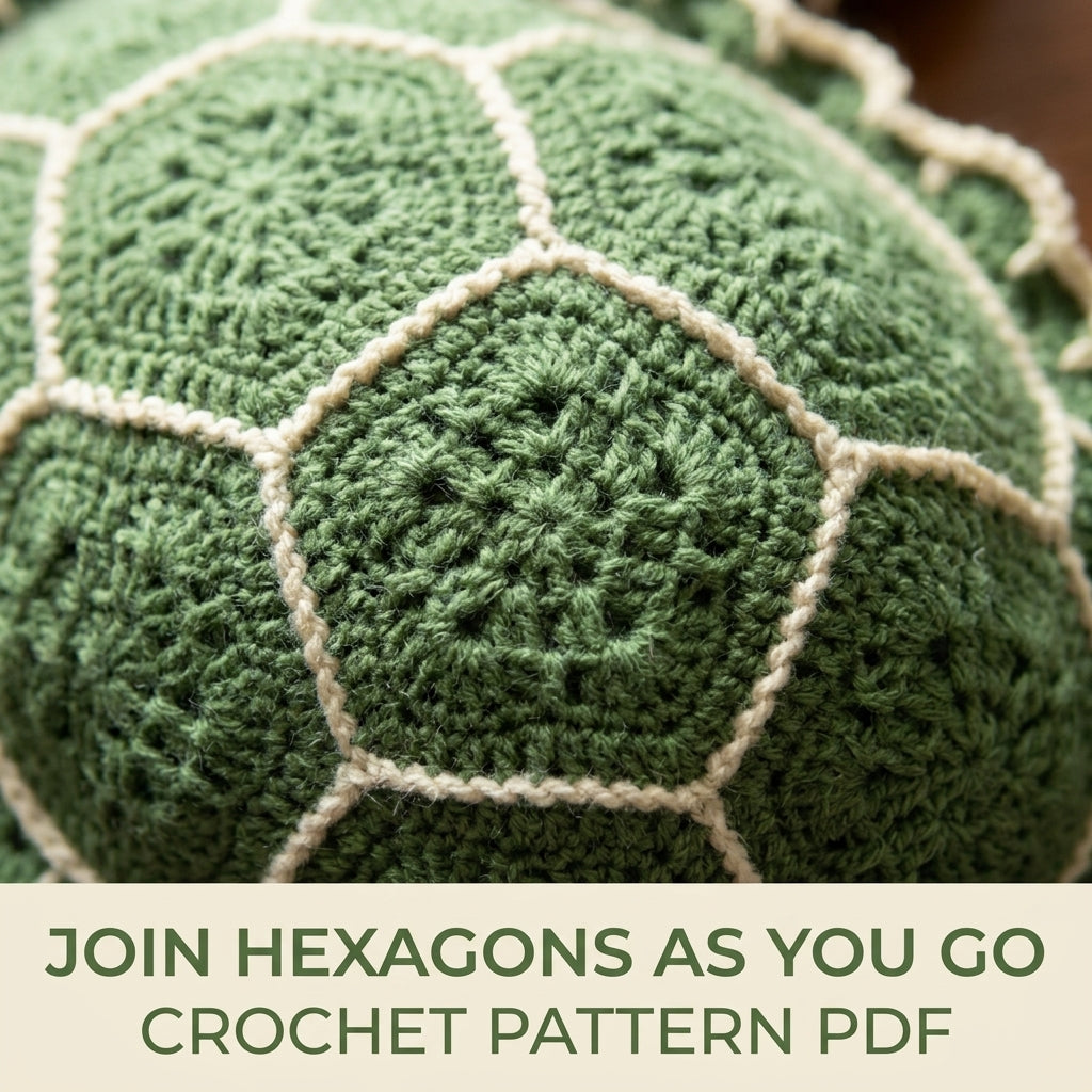 African Flower Sea Turtle Crochet Pattern PDF – Hexagon Amigurumi Turtle