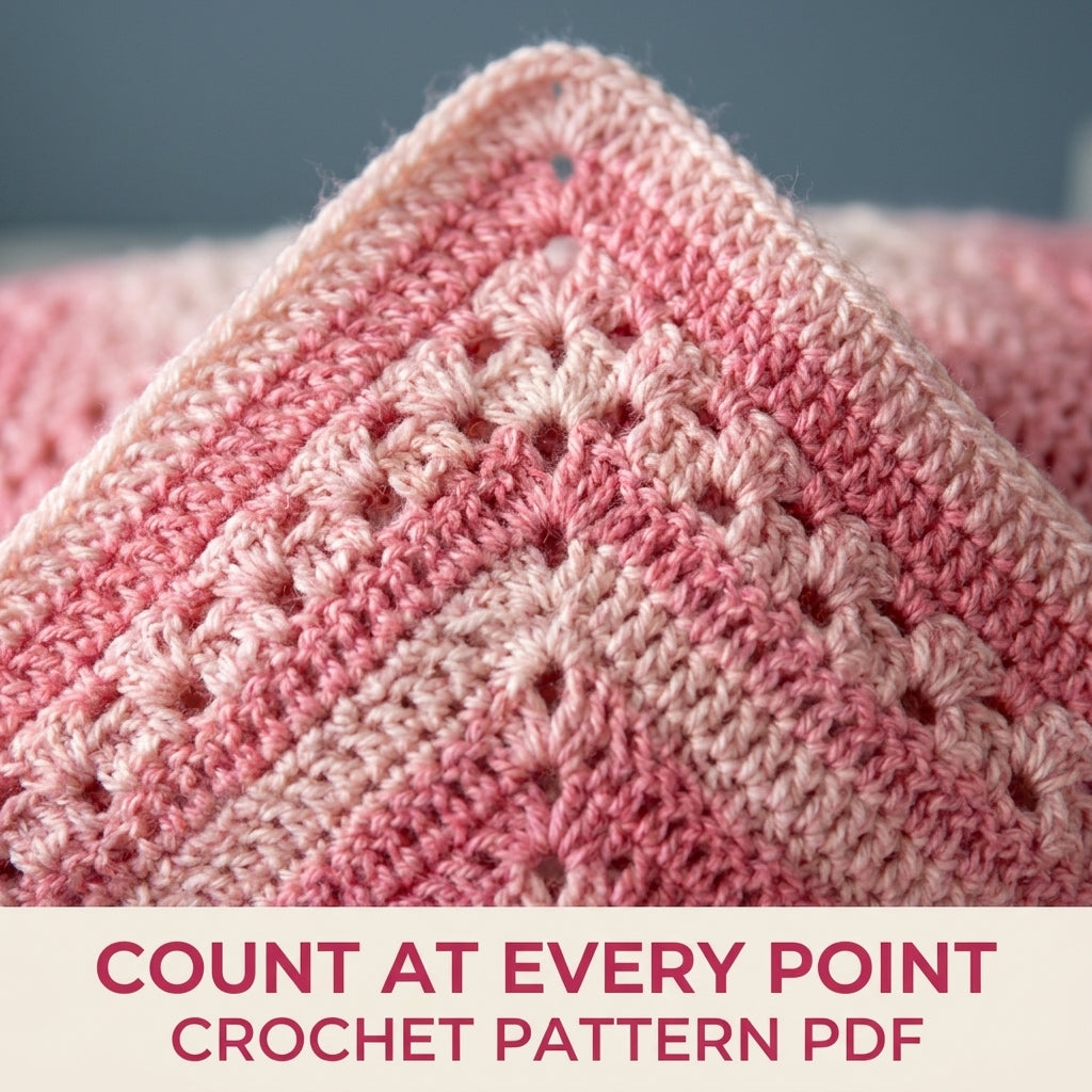 Pink Star Baby Blanket Crochet Pattern PDF – Eight Point Star Afghan