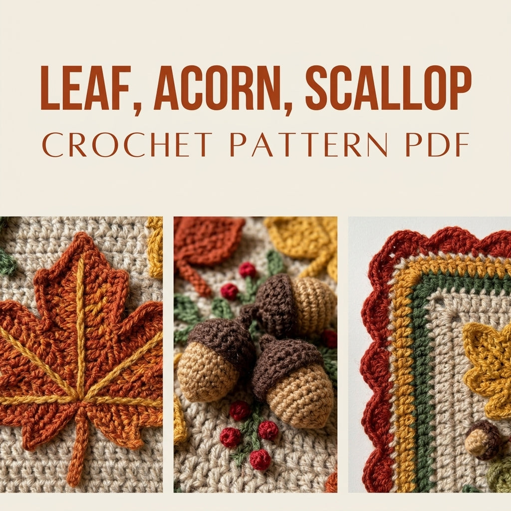 Autumn Leaves Wall Hanging Crochet Pattern PDF – Fall Wall Decor