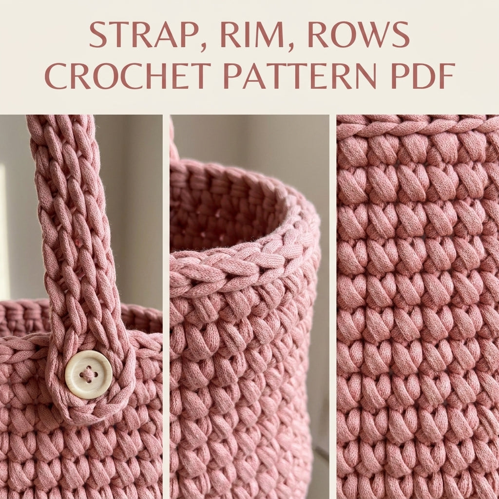 Chunky Car Seat Basket Crochet Pattern PDF – Headrest Hanging Organizer