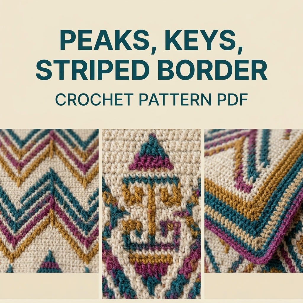 Chevron Mosaic Crochet Blanket Pattern PDF, Overlay Mosaic Throw, Chevron and Diamond Blanket, Chart and Written Rows, 2 Sizes