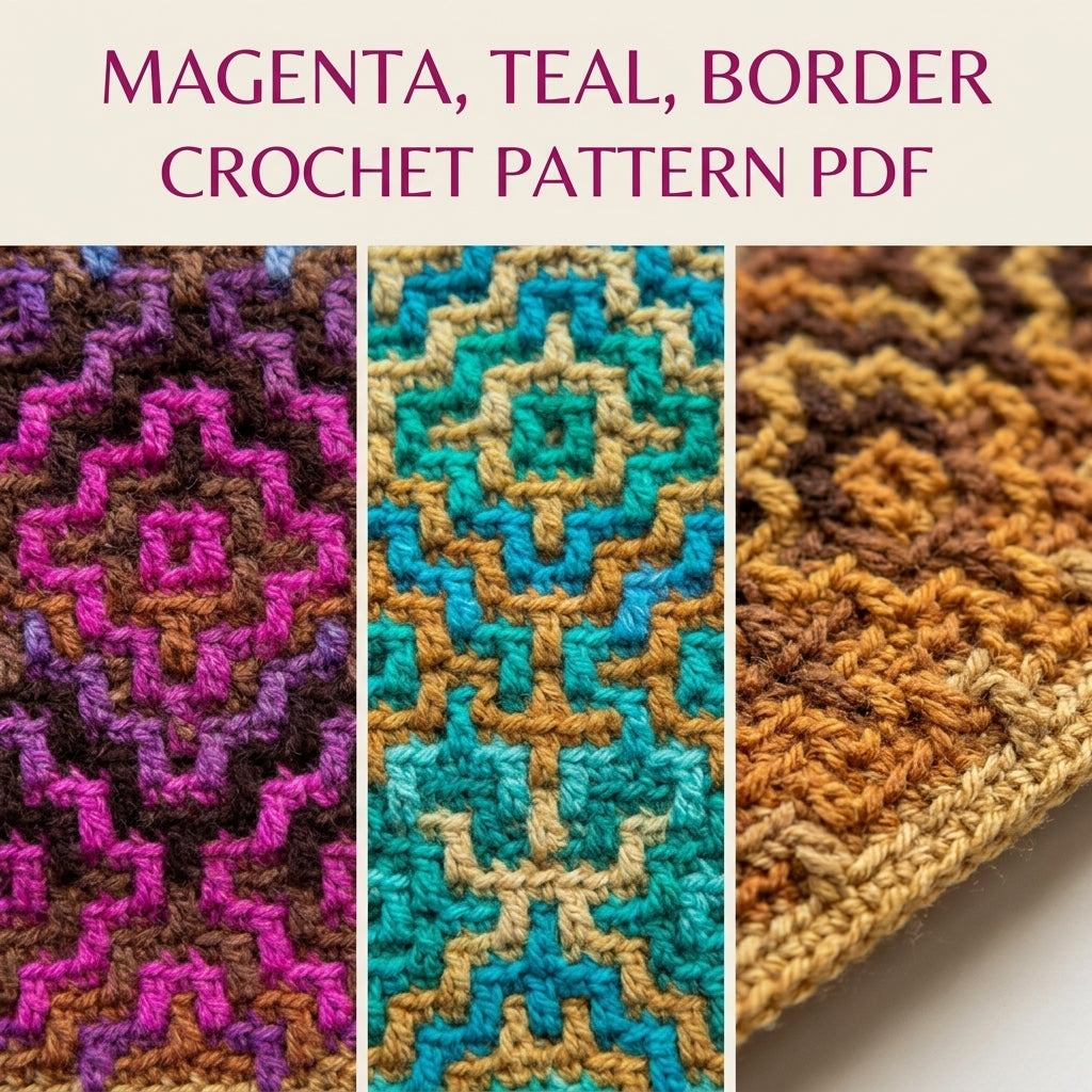 Jewel Mosaic Diamond Blanket Crochet Pattern PDF – Bold Mosaic Crochet Throw