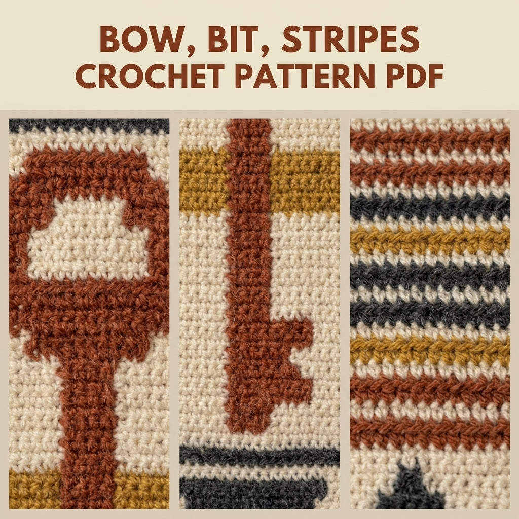 Key Tapestry Crochet Wall Hanging Pattern PDF – Skeleton Keys Colourwork Wall Art