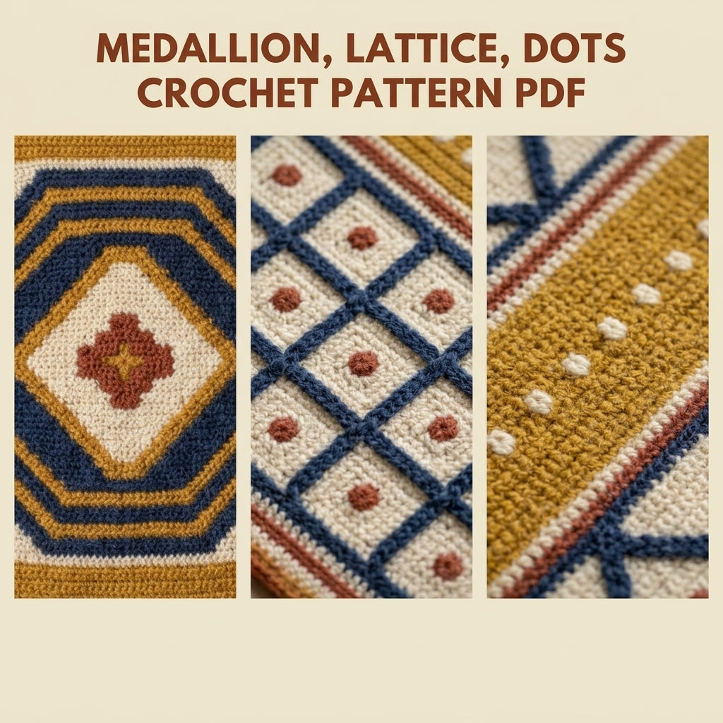 Medallion Tapestry Crochet Pattern PDF – Geometric Crochet Wall Decor