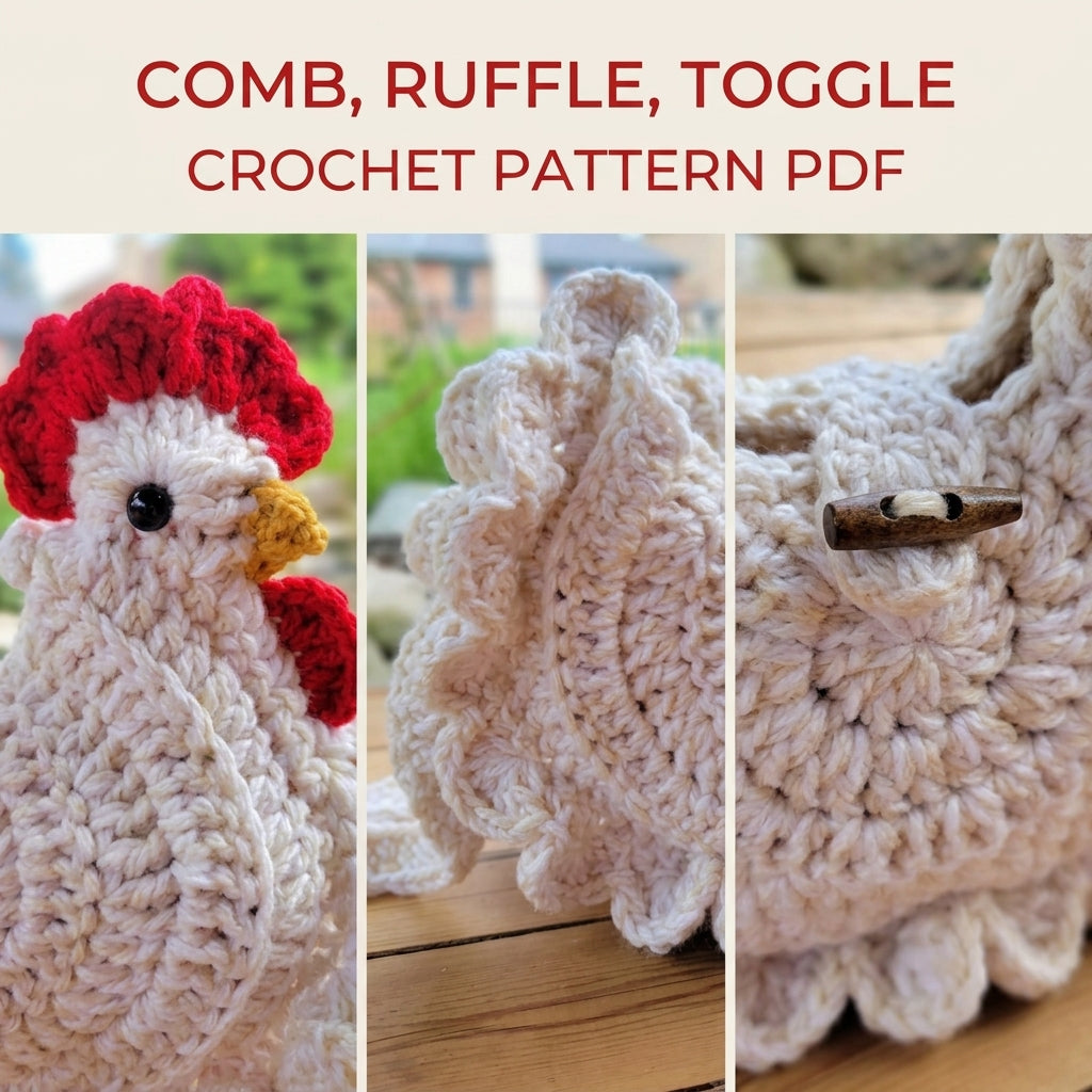 Hen Bag Crochet Pattern PDF – Chicken Crossbody Purse