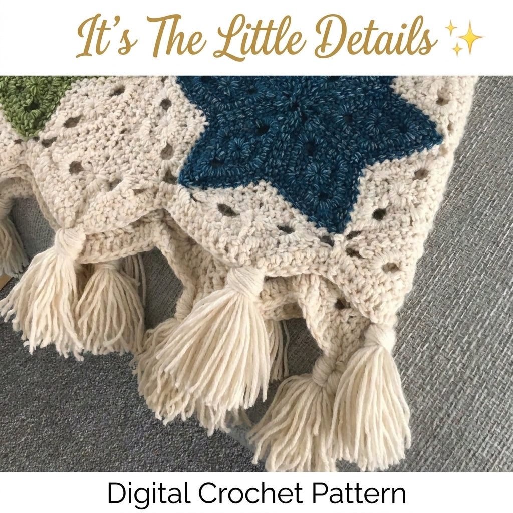 Star Hexagon Blanket Crochet Pattern