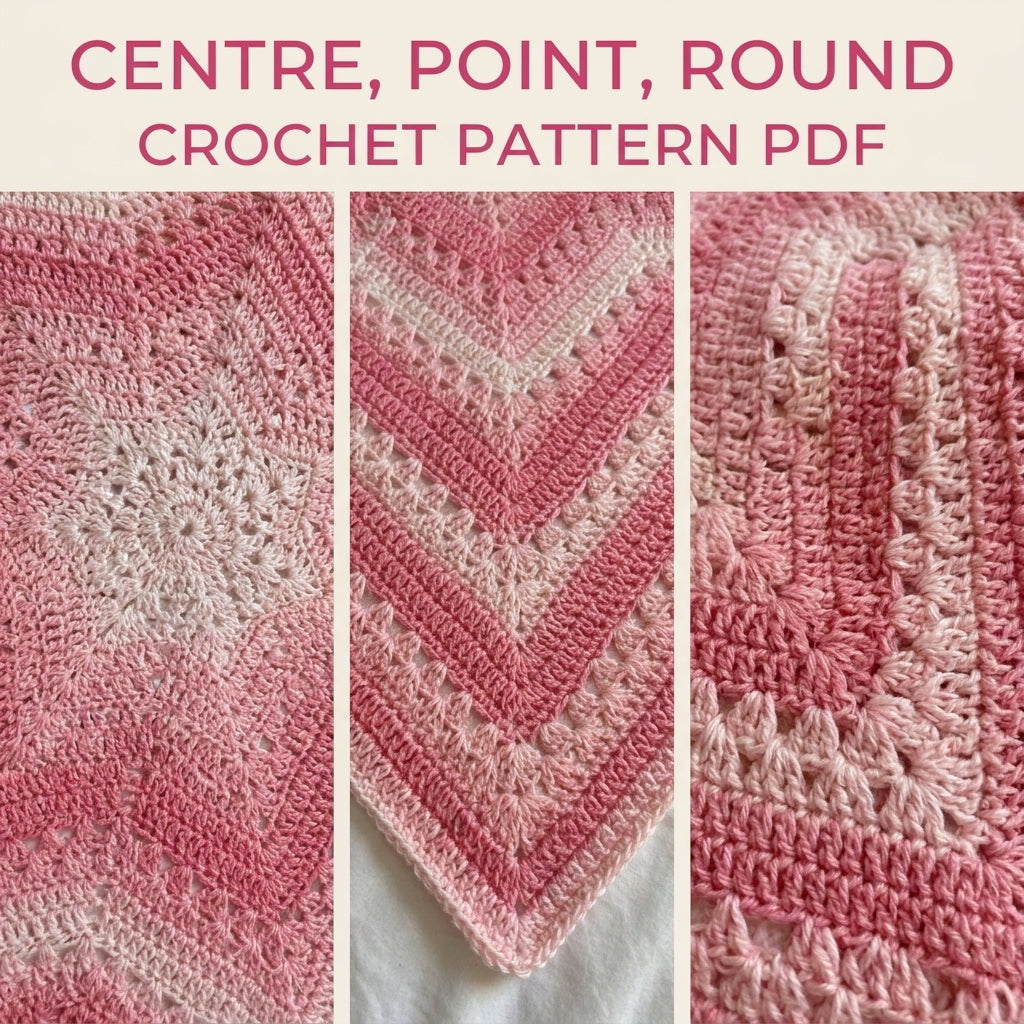 Pink Star Baby Blanket Crochet Pattern PDF – Eight Point Star Afghan