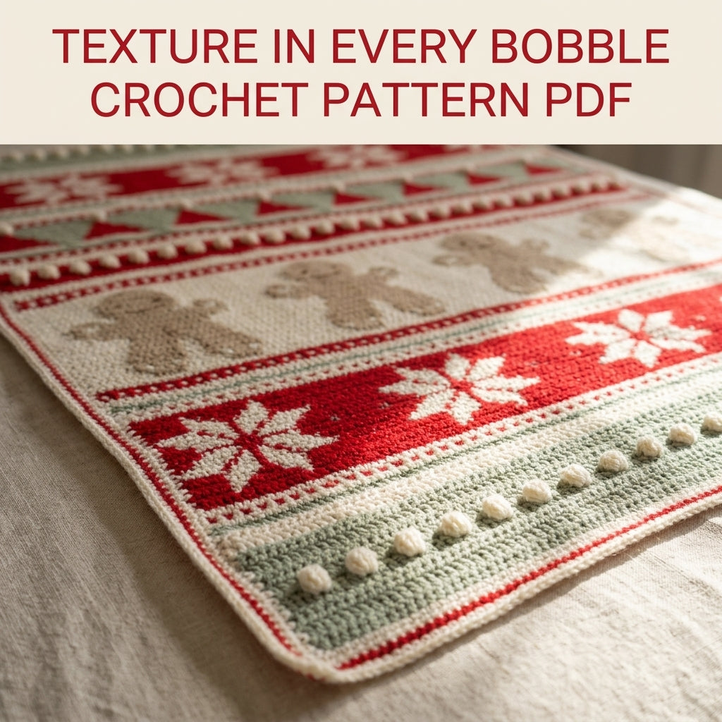 Gingerbread Christmas Blanket Crochet Pattern PDF – Festive Tapestry Afghan