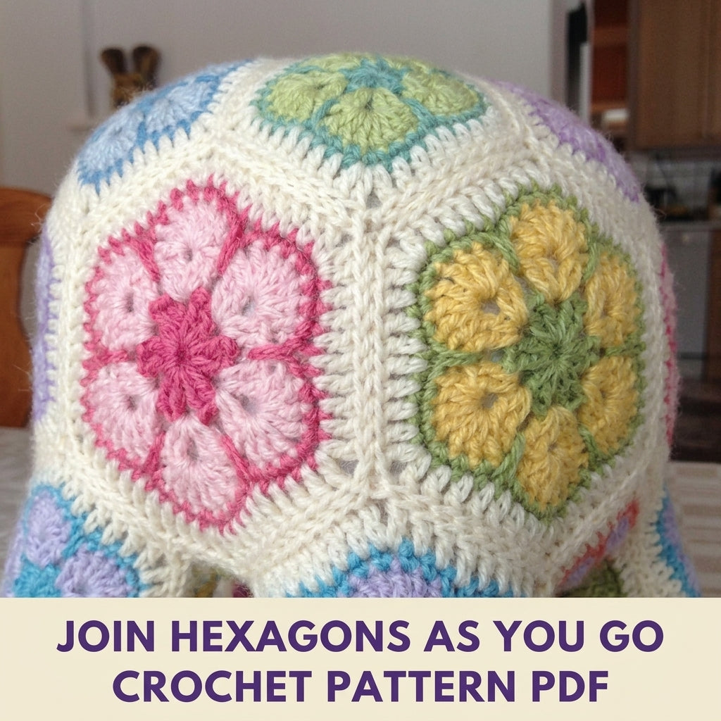 African Flower Pony Crochet Pattern PDF – Hexagon Amigurumi Horse