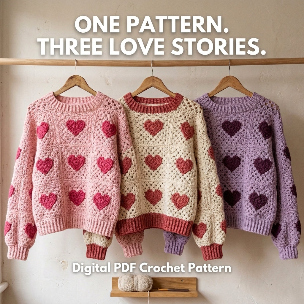 Retro Flower Granny Square Cardigan – Crochet Pattern PDF