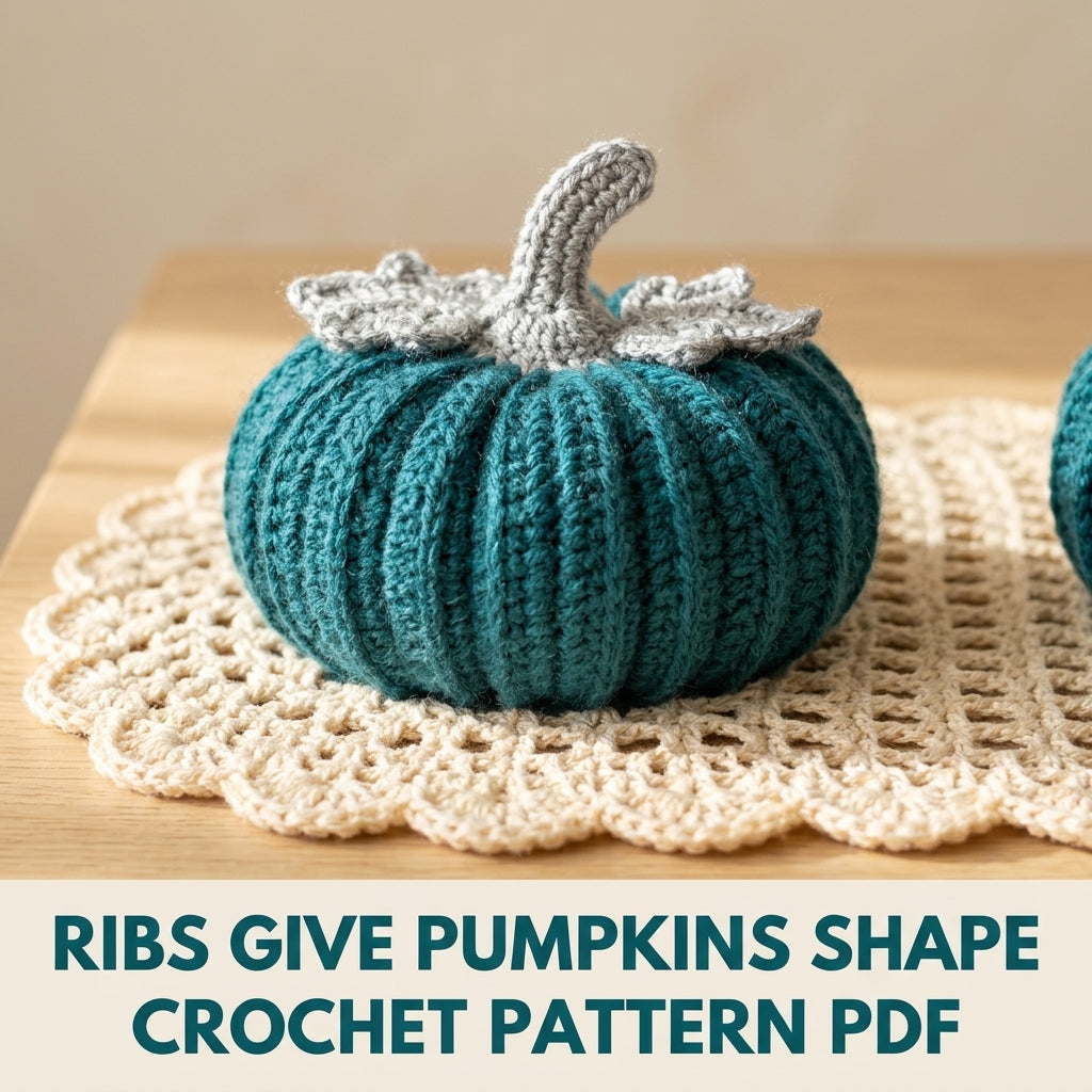 Teal Pumpkin Lace Table Runner Crochet Pattern PDF – Modern Fall Runner