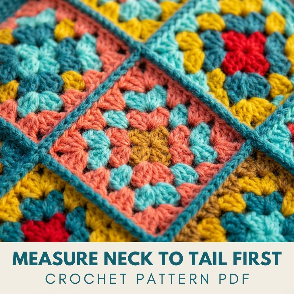 Granny Square Dog Coat Crochet Pattern PDF – Retro Dog Sweater