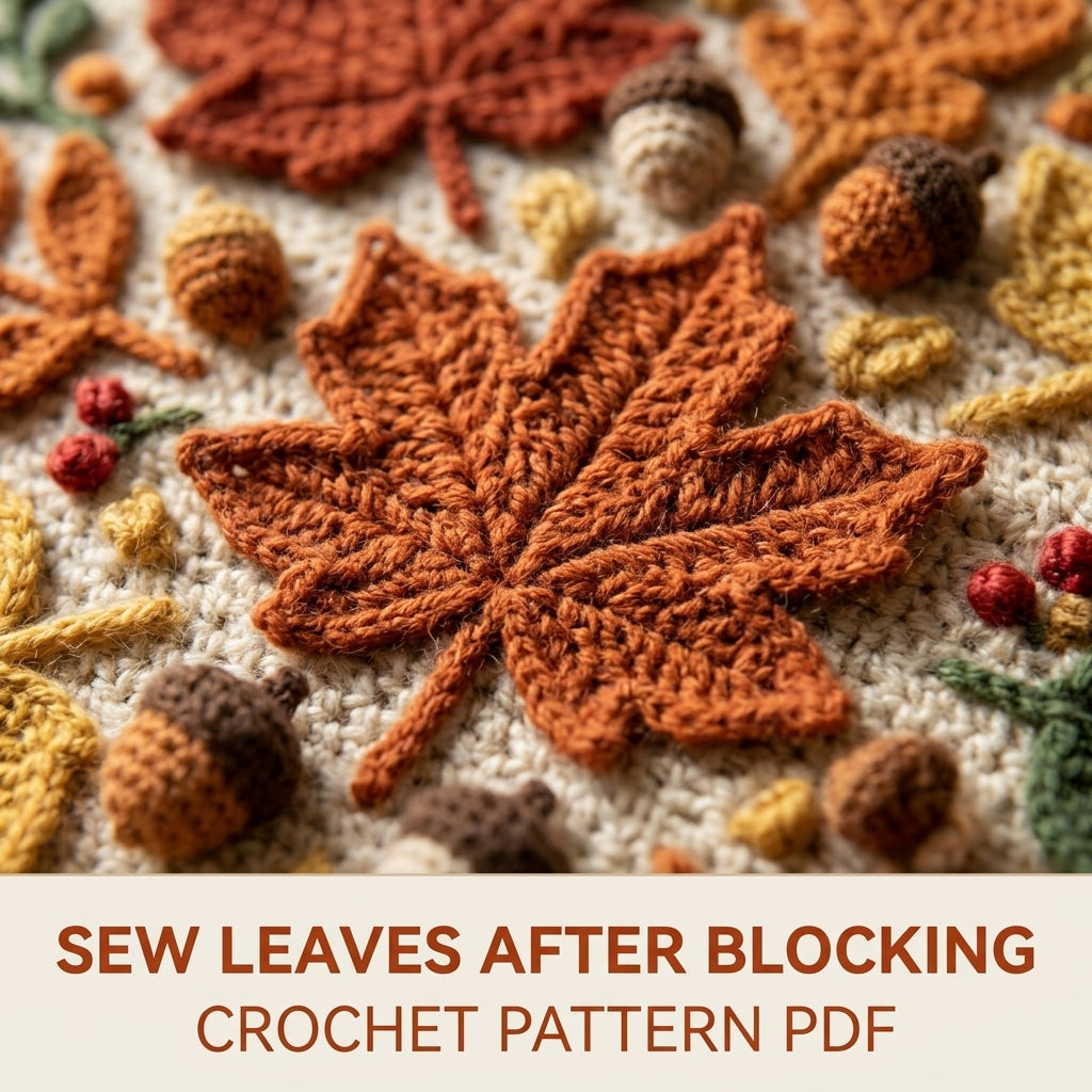 Autumn Leaves Wall Hanging Crochet Pattern PDF – Fall Wall Decor