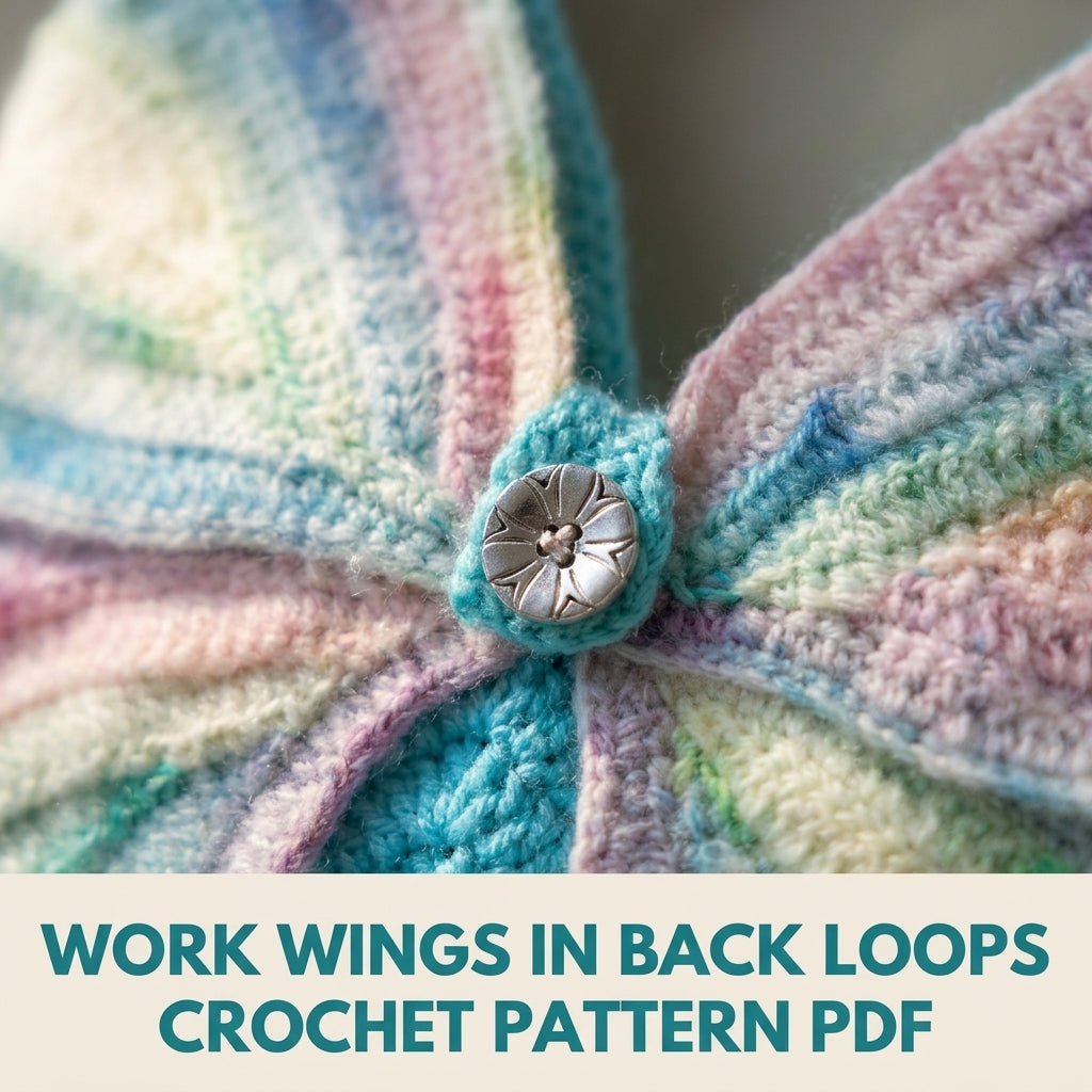 Pastel Butterfly Bag Crochet Pattern PDF – Butterfly Flap Bag with Pearl Handle