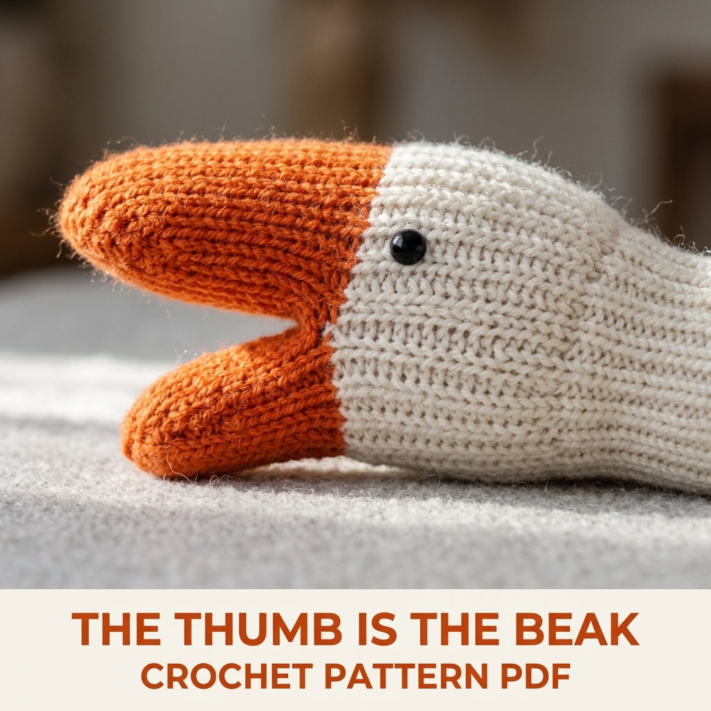Goose Mittens Crochet Pattern PDF – Kids Duck Bill Mittens