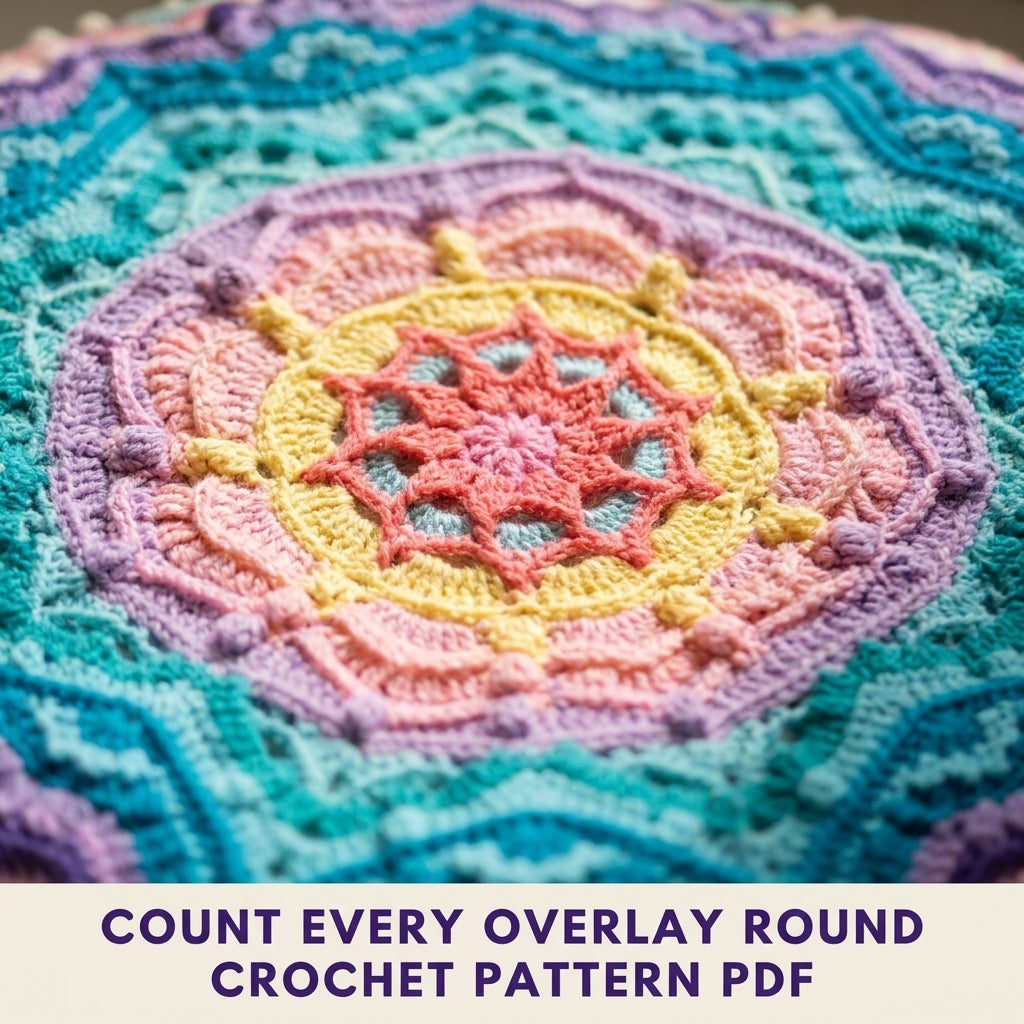 Mandala Papasan Cushion Crochet Pattern PDF – Round Chair Cover