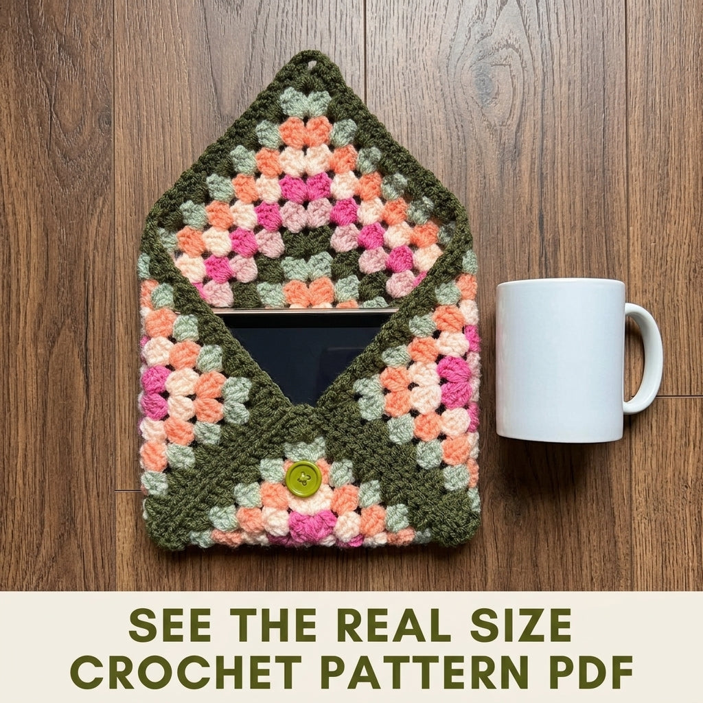 Granny Envelope Tablet Sleeve Crochet Pattern PDF – Tablet Case