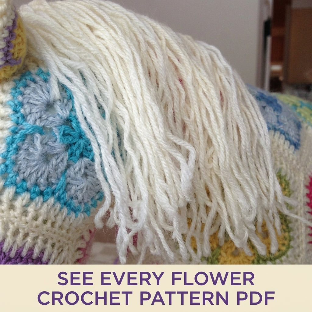 African Flower Pony Crochet Pattern PDF – Hexagon Amigurumi Horse