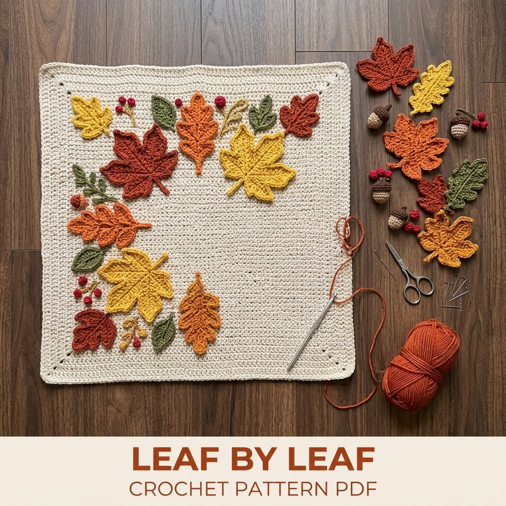 Autumn Leaves Wall Hanging Crochet Pattern PDF – Fall Wall Decor