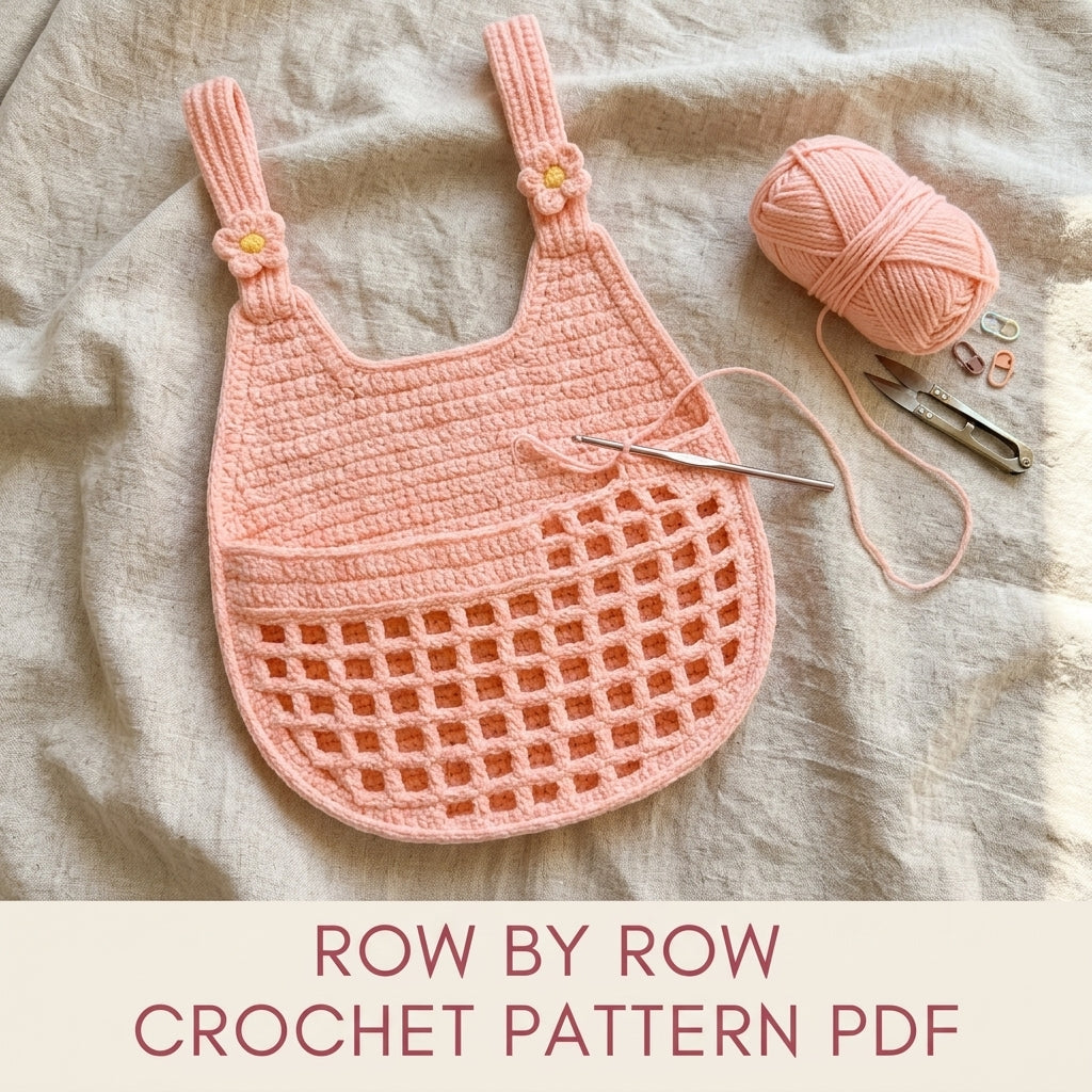 Flower Mesh Car Seat Organizer Crochet Pattern PDF – Back Seat Toy Holder