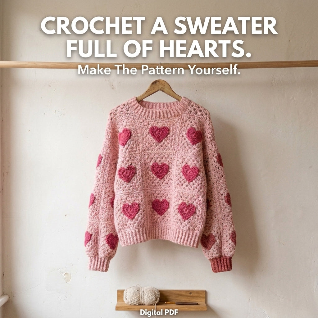 Retro Flower Granny Square Cardigan – Crochet Pattern PDF
