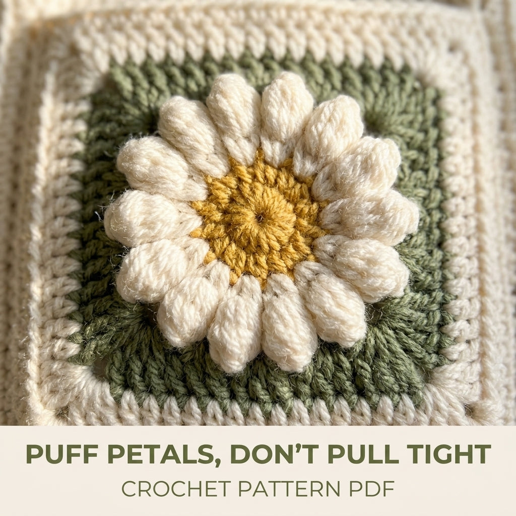 Daisy Granny Pocket Wall Hanging Crochet Pattern PDF – Entryway Organizer