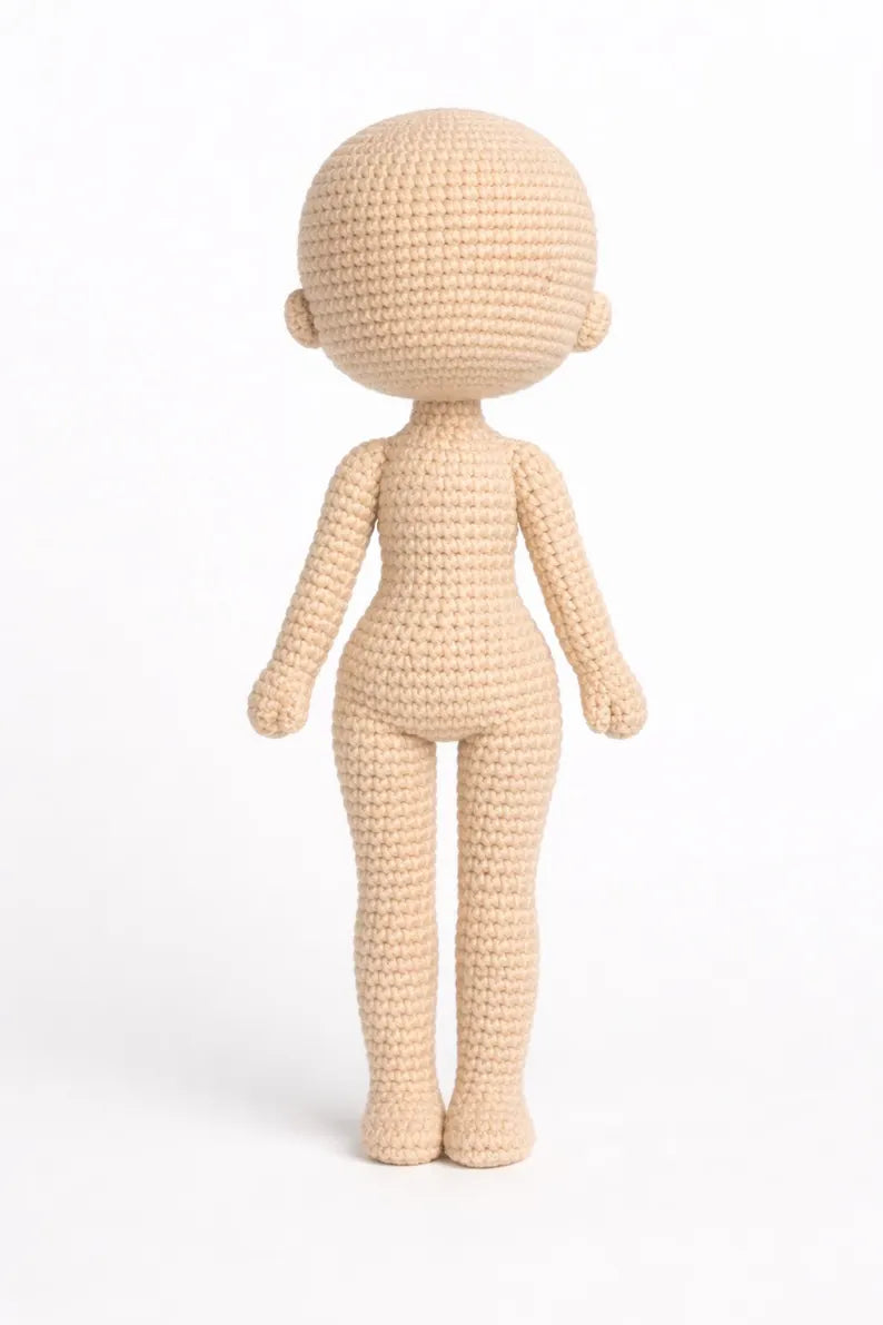Amigurumi Crochet Doll Body Base Pattern | 10 Inch Girl Doll (PDF)