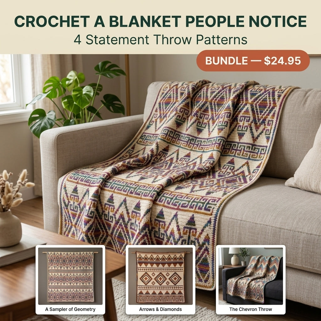 4 Best-Selling Crochet Blanket Patterns Bundle – PDF Download