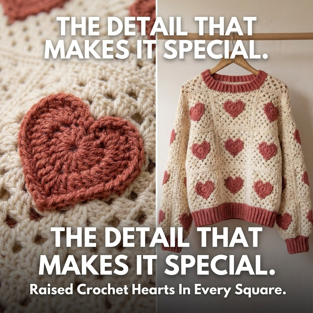 Retro Flower Granny Square Cardigan – Crochet Pattern PDF