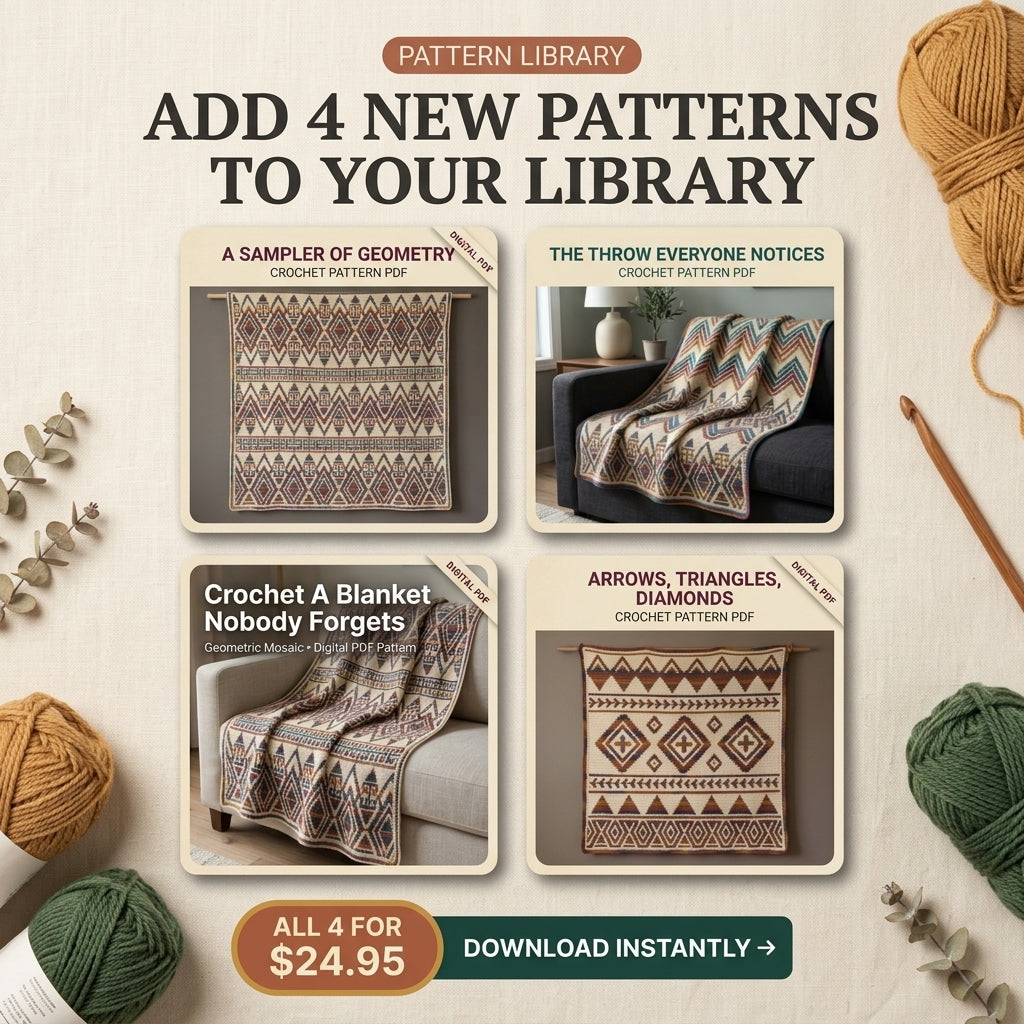 4 Best-Selling Crochet Blanket Patterns Bundle – PDF Download