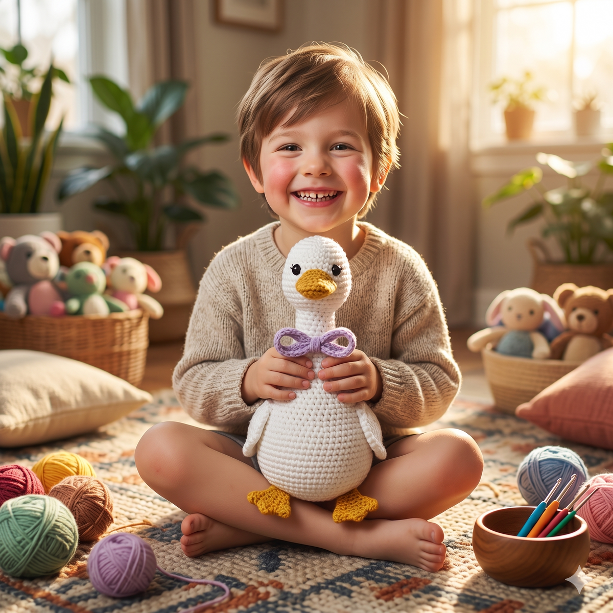 Grocery Bag Goose- English Crochet Pattern- PDF digital download- cute crochet goose, easy pattern